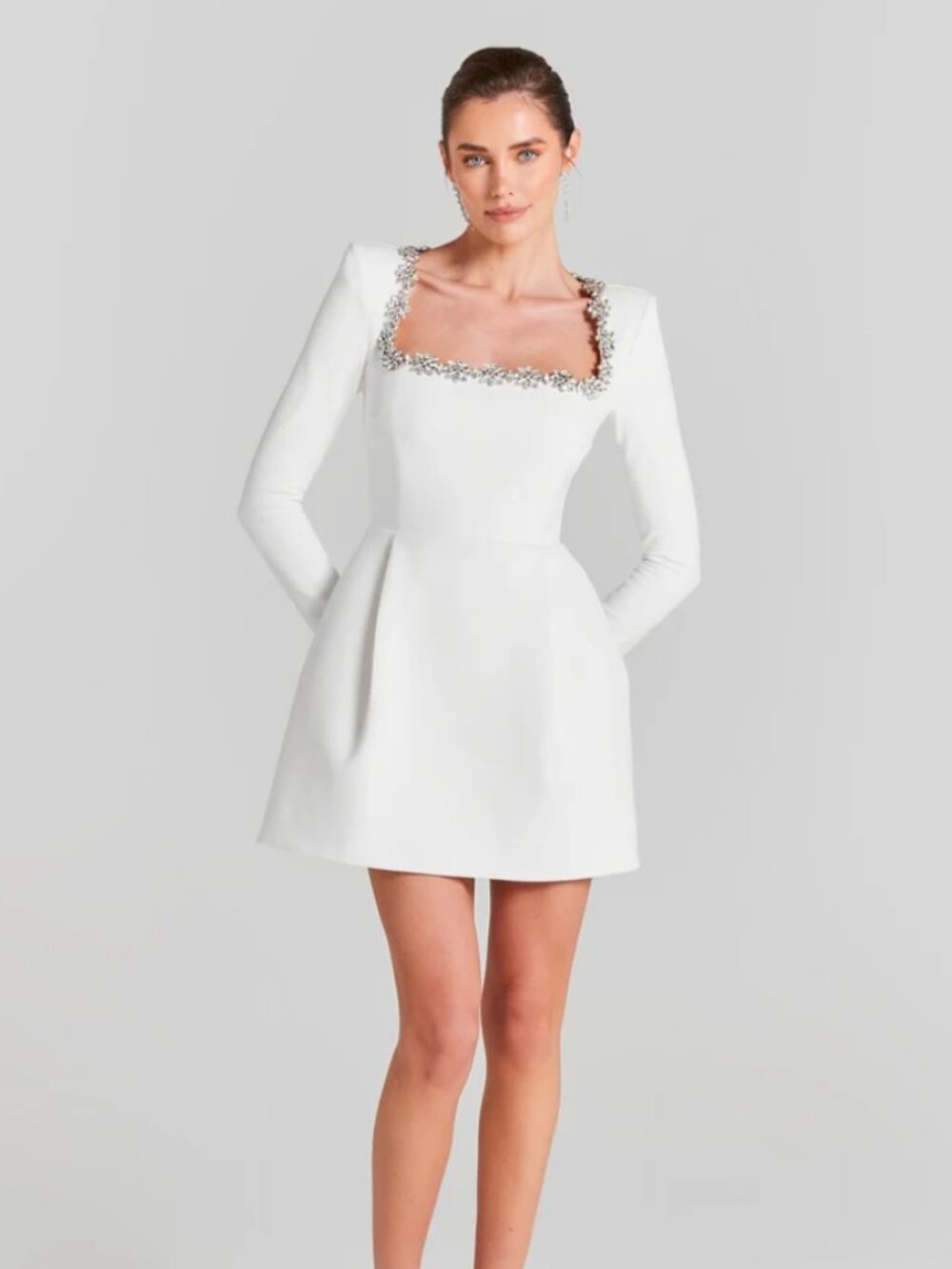 Nadine Merabi Kimberly White Mini Dress Sz 2